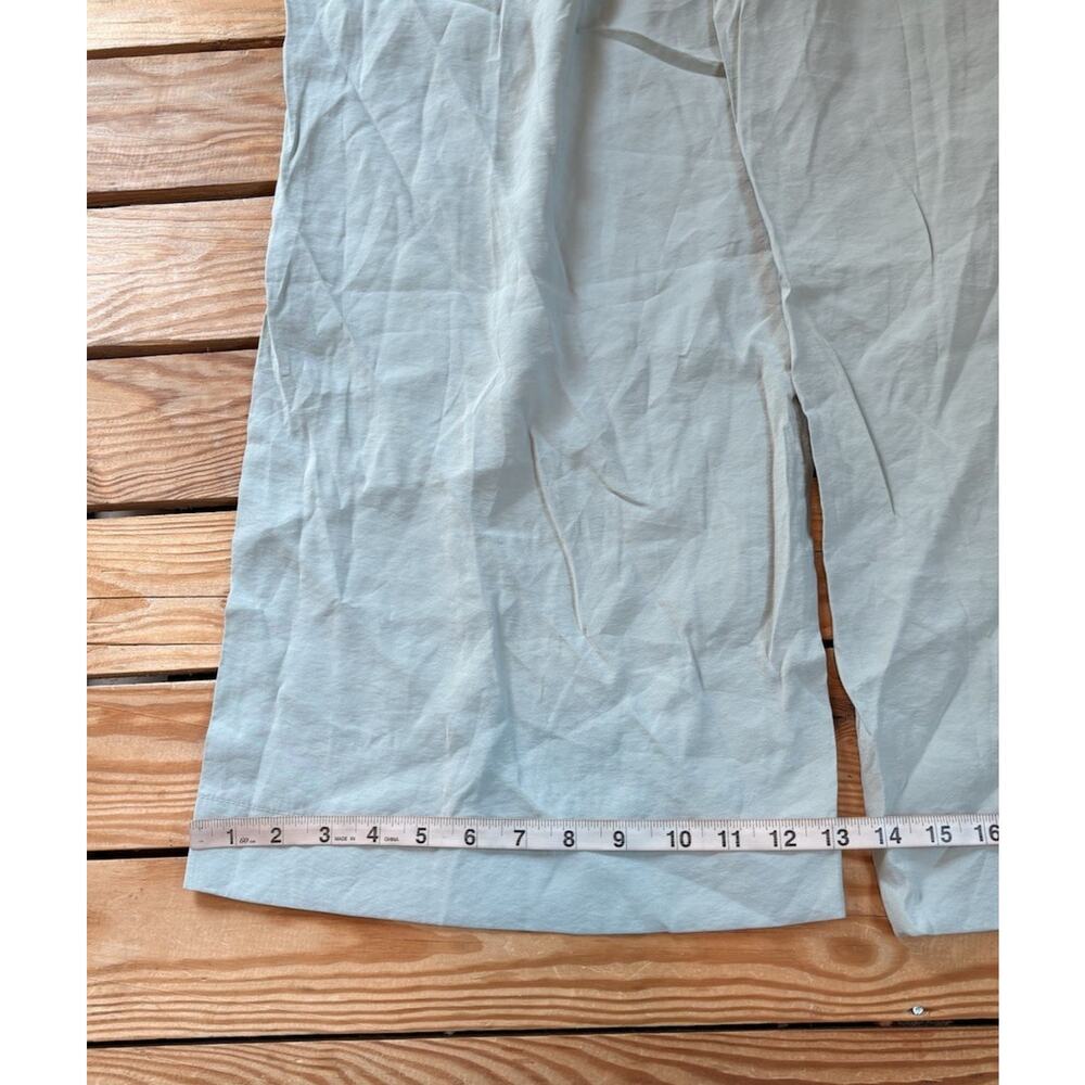 Madewell NWT $98 Women’s The Carley Wide Leg Cotton Pants Size XL Green T6 - Picture 10 of 10